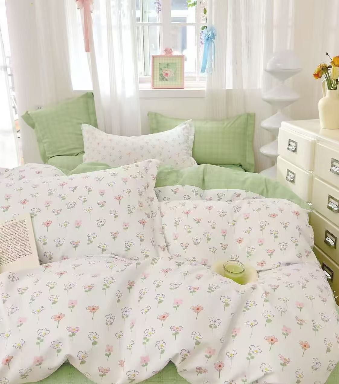 6-Piece King Size Quilt Cover Set – Luxury Bedding with Fitted Sheet & 4 Pillowcases (Multiple Designs/Variants)