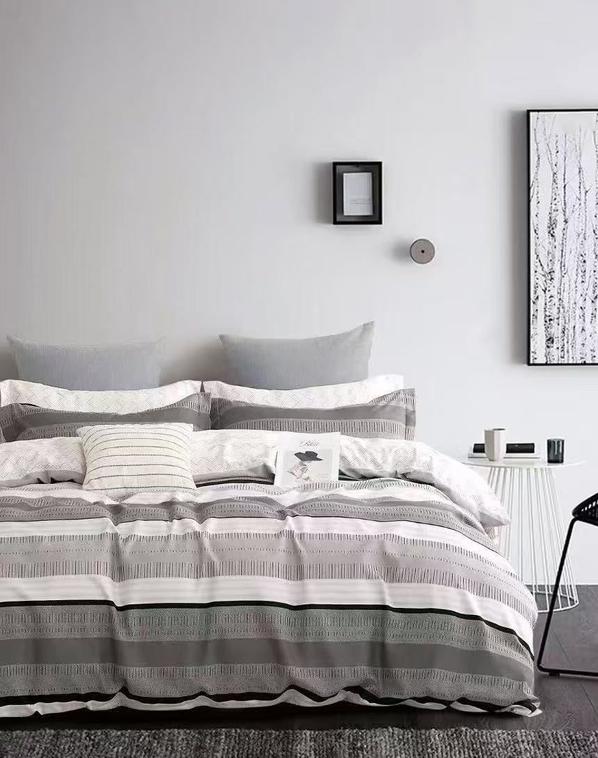 6-Piece King Size Quilt Cover Set – Luxury Bedding with Fitted Sheet & 4 Pillowcases (Multiple Designs/Variants)