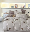 Premium Quality – Luxury Bedding with Fitted Sheet & 4 Pillowcases (Multiple Designs/Variants) 6-Piece King Size Quilt Cover Set (Design 101)