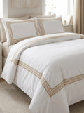 Premium 100% Cotton 250TC Embroidered Duvet Cover Set (6 Pieces) – King Size Bedding Set