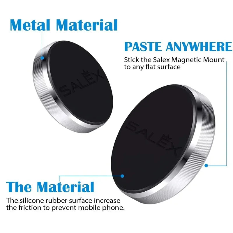 Magnetic Car Phone Holder Universal Car Phone Stand for iPhone Xiaomi Huawei Samsung Dashboard Wall Mounted Car Magnet Sticker (BLACK COLOR ONLY)