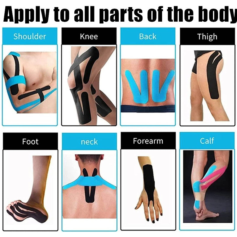 Sportstape Original Kinesiology Tape 5cm*5m color blue – Sport & Therapy Rehabilitation Tape for Muscle Pain & Injuries