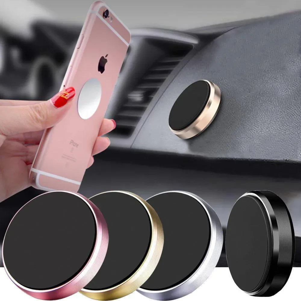 Magnetic Car Phone Holder Universal Car Phone Stand for iPhone Xiaomi Huawei Samsung Dashboard Wall Mounted Car Magnet Sticker (BLACK COLOR ONLY)