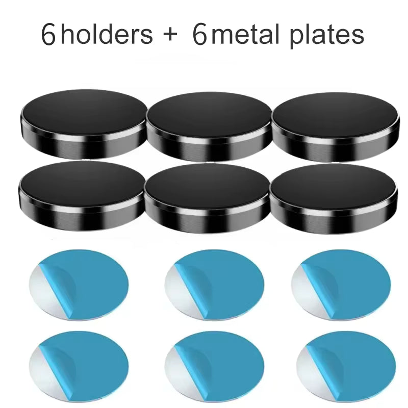 Magnetic Car Phone Holder Universal Car Phone Stand for iPhone Xiaomi Huawei Samsung Dashboard Wall Mounted Car Magnet Sticker (BLACK COLOR ONLY)