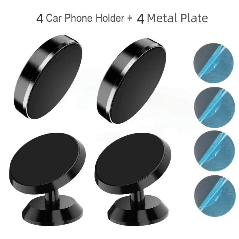 Magnetic Car Phone Holder Universal Car Phone Stand for iPhone Xiaomi Huawei Samsung Dashboard Wall Mounted Car Magnet Sticker (BLACK COLOR ONLY)