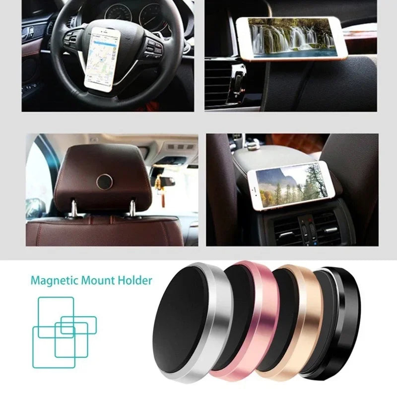 Magnetic Car Phone Holder Universal Car Phone Stand for iPhone Xiaomi Huawei Samsung Dashboard Wall Mounted Car Magnet Sticker (BLACK COLOR ONLY)