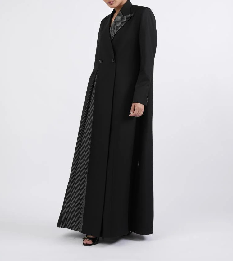 Pinstripe Inner Detail Abayawith Shaila