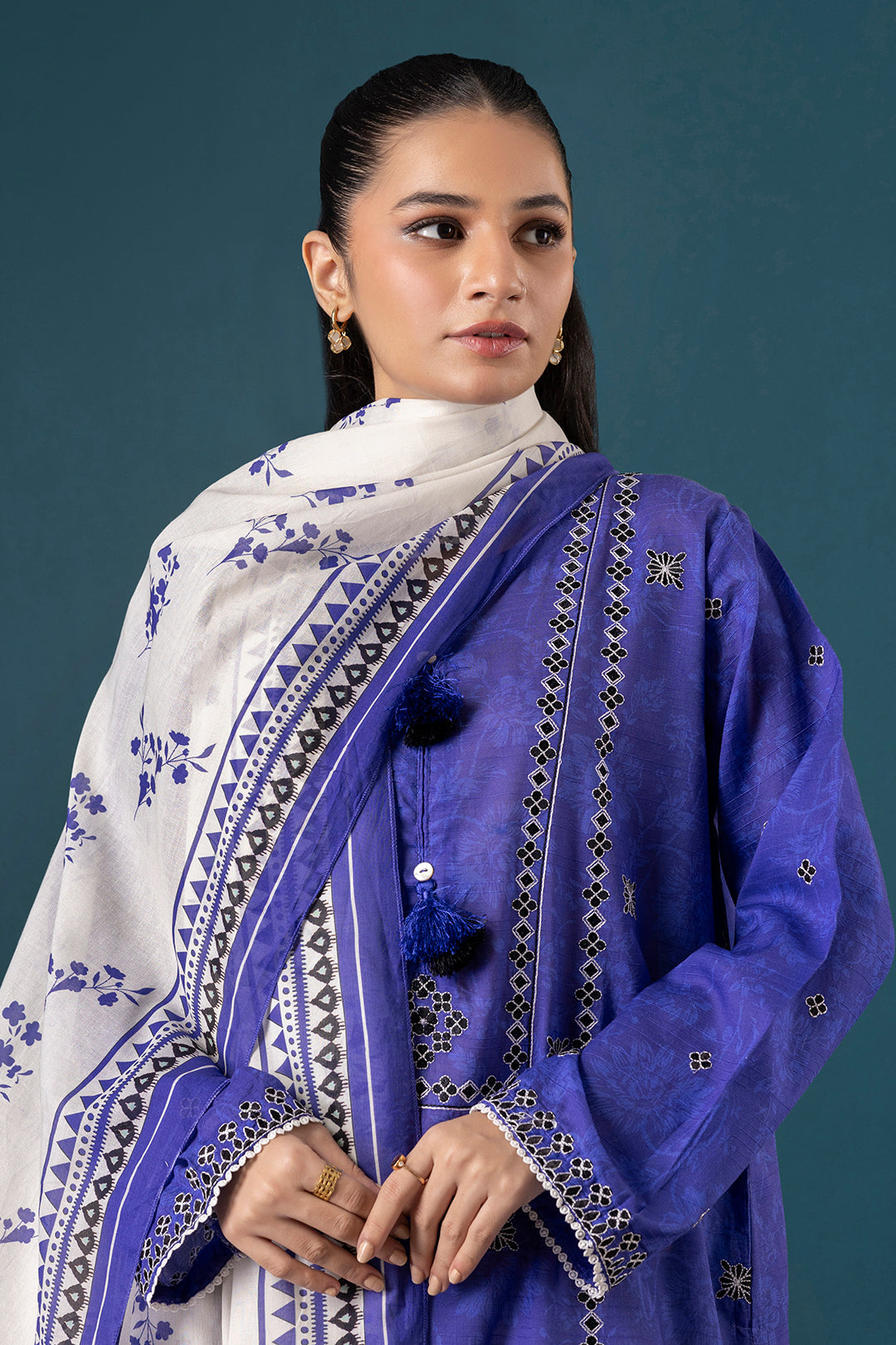 Embroidered Kurta Dupatta - 2230