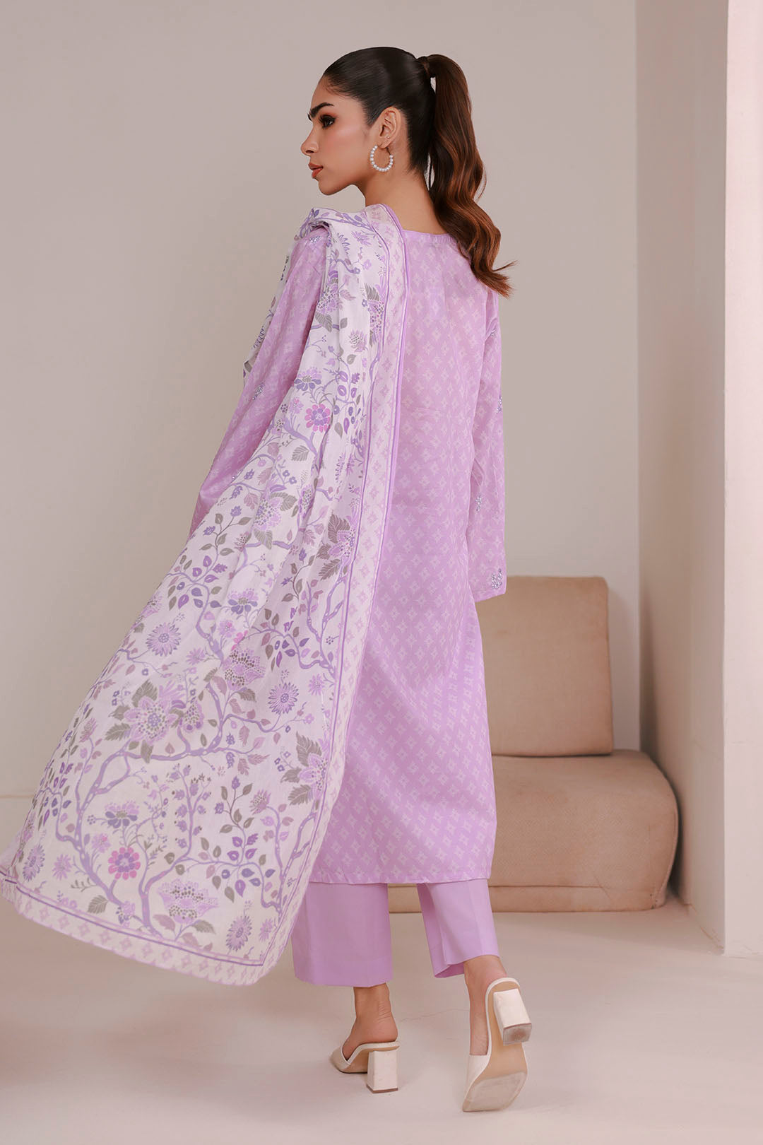 Embroidered Kurta Dupatta Trouser - 2139