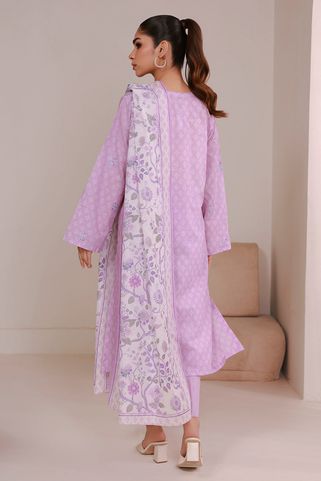 Embroidered Kurta Dupatta Trouser - 2139