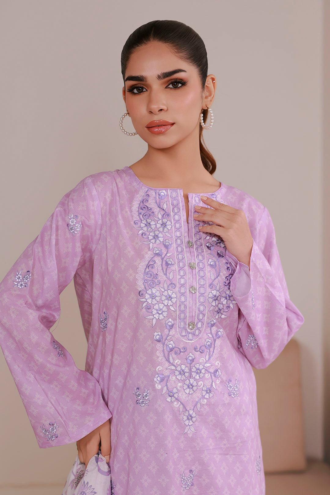 Embroidered Kurta Dupatta Trouser - 2139