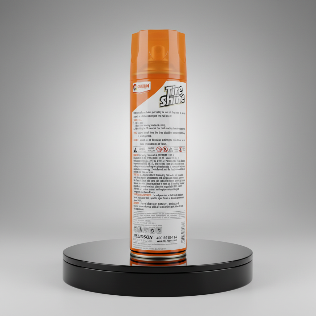 GETSUN Tire Shine Aerosol Spray - No Wipe, Foam-Free, Long-Lasting Gloss (500ml)