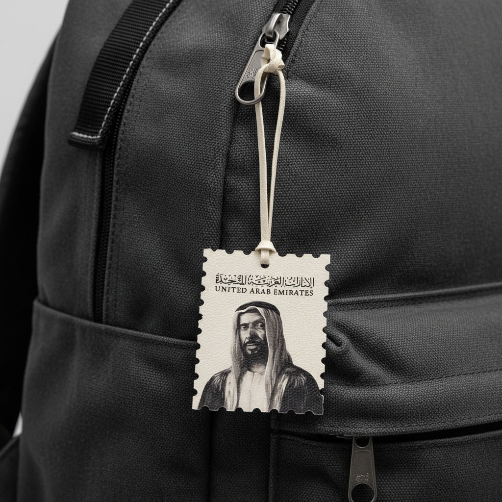 Sheikh Zayed Heritage Leather Stamp Tag
