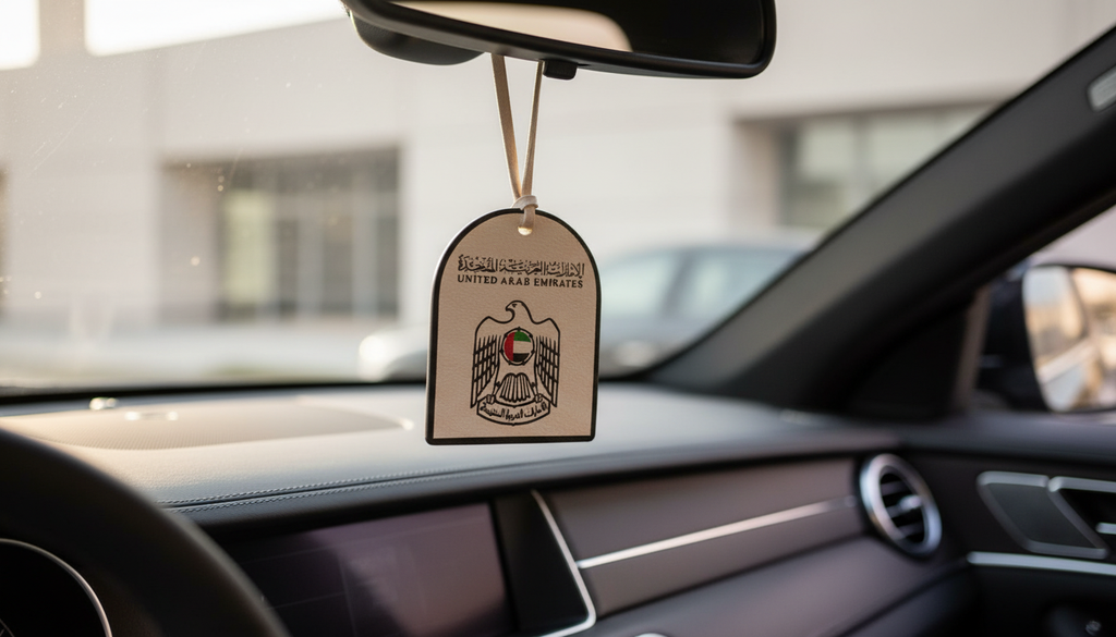 UAE National Emblem Hanging Tag – Falcon with Flag Decorative Ornament