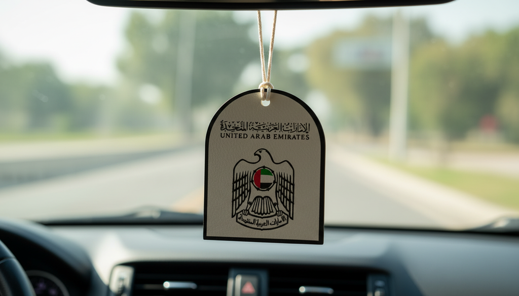 UAE National Emblem Hanging Tag – Falcon with Flag Decorative Ornament