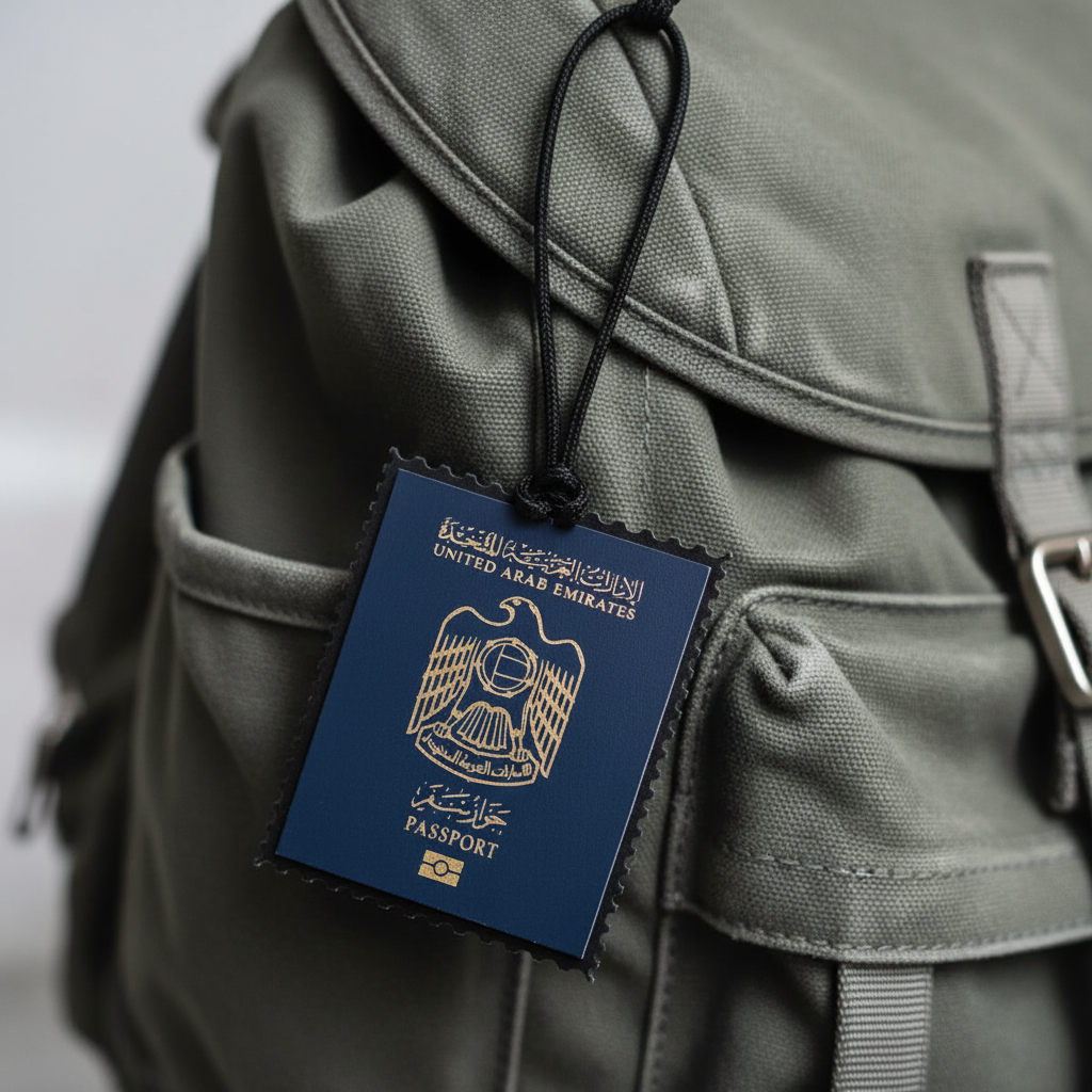 UAE Passport Design Hanging Tag – Official Emblem Decorative Ornament