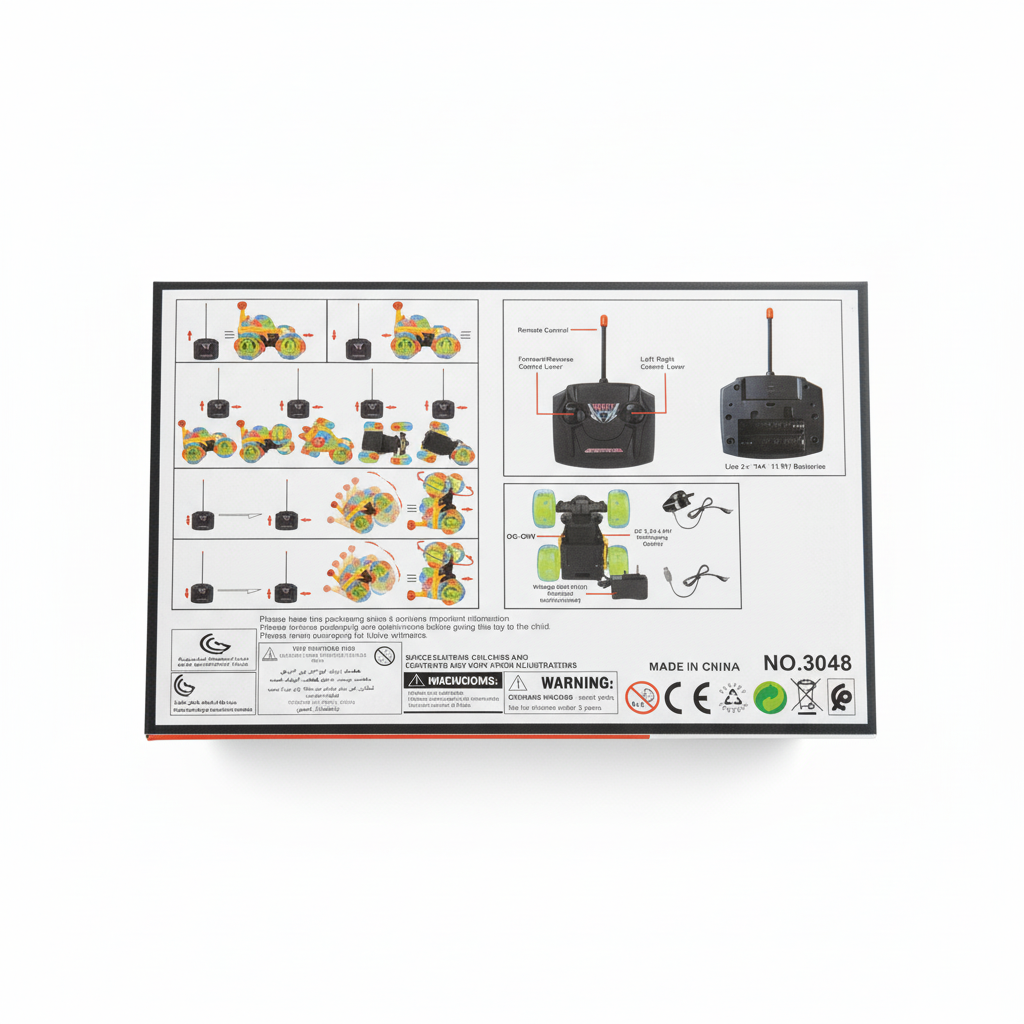 Stunt Dumper 360° Flipping Toy Car with Lights & Music - Red