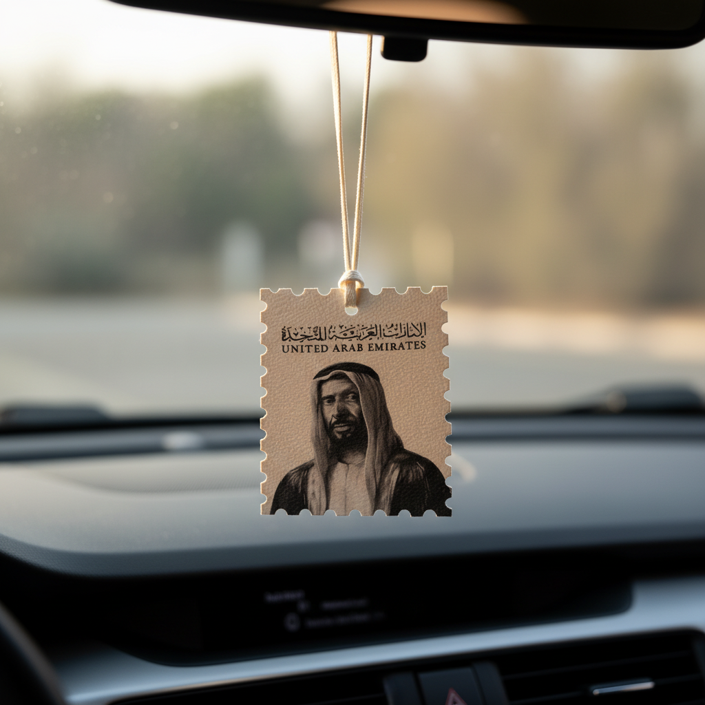 Sheikh Zayed Heritage Leather Stamp Tag