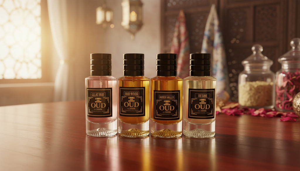 The Ultimate Oud Experience – Zahra Perfume Collection (4 Premium Scents)