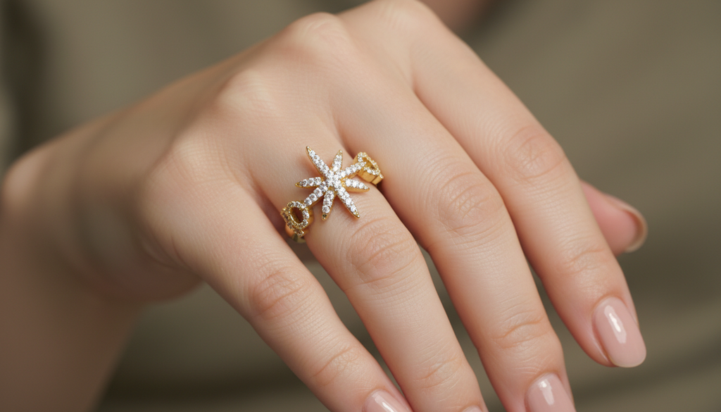 Starfish Diamond Ring – Sparkling Celestial Open Design