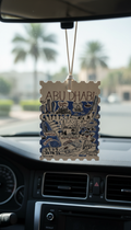 Premium leather UAE Emirates Illustrated Map – Luxury Hanging Fresheners (Abu Dhabi, Dubai, Fujairah, Sharjah)