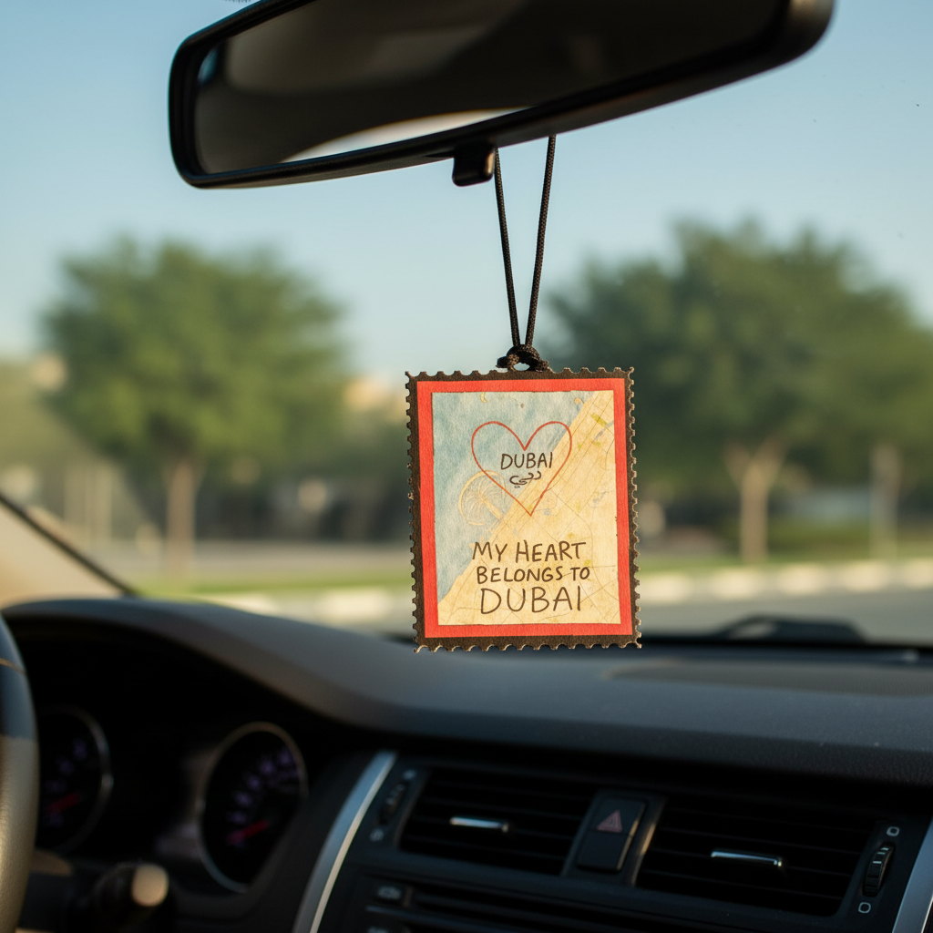 My Heart Belongs to Dubai Premium Leather Bag Tag