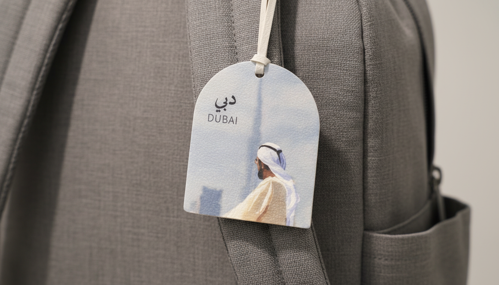 Dubai Sheikh Portrait Car Mirror Hanging – UAE Leader Decorative Tag