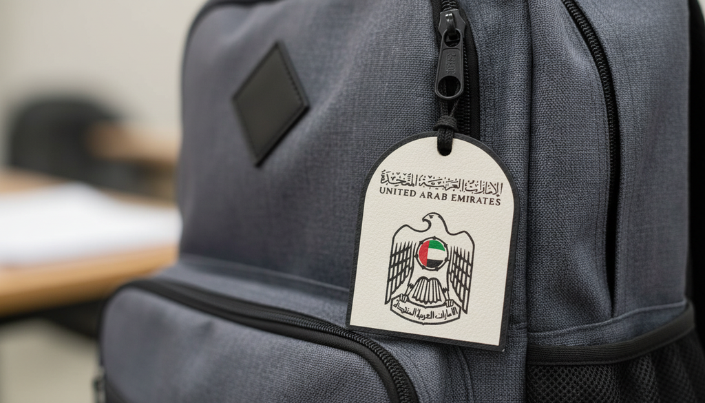 UAE National Emblem Hanging Tag – Falcon with Flag Decorative Ornament