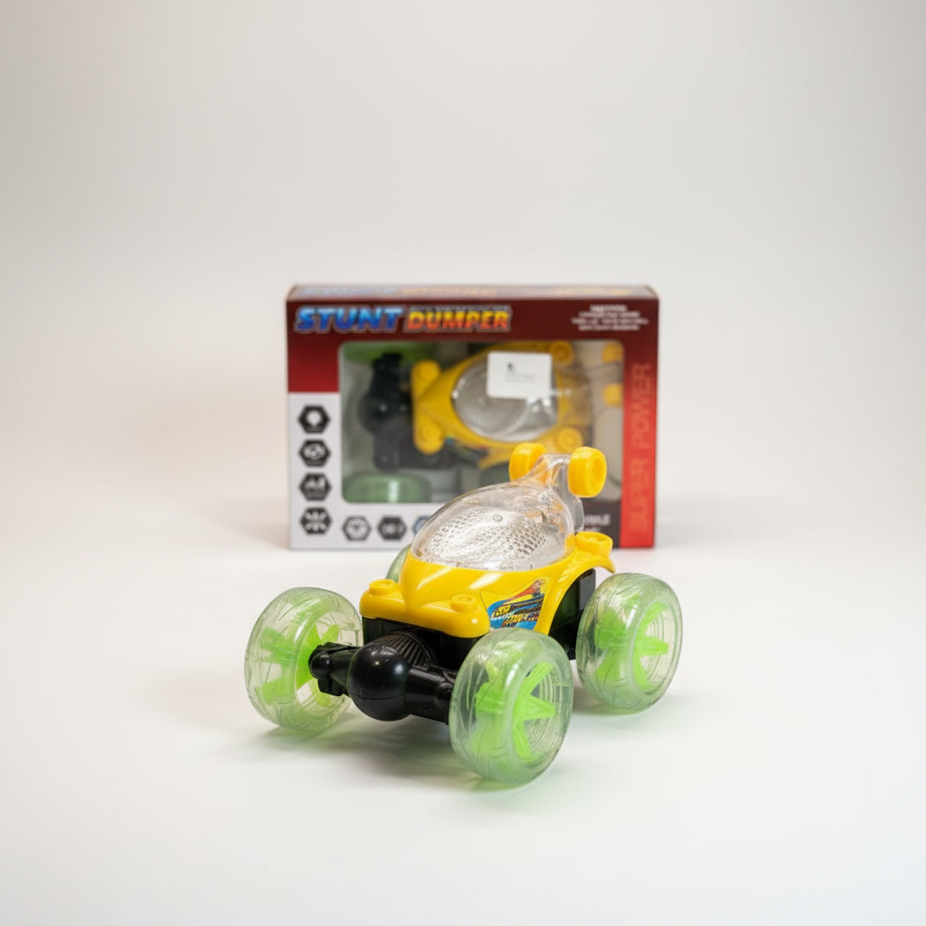 Stunt Dumper 360° Flipping Toy Car with Lights & Music - Red