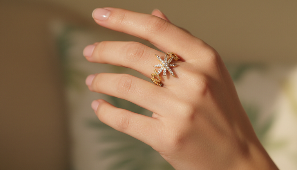 Starfish Diamond Ring – Sparkling Celestial Open Design