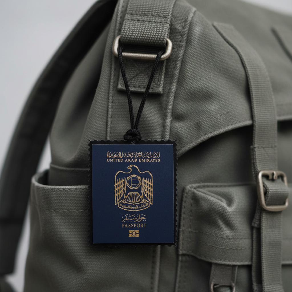 UAE Passport Design Hanging Tag – Official Emblem Decorative Ornament