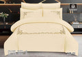 Luxury Embroidered Cotton Duvet Cover Set – Super King 260x240 – Ivory Gold Baroque (XH-21)