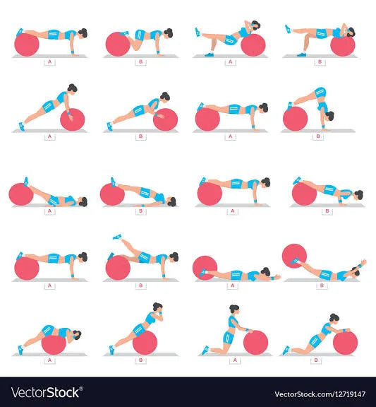 Anti-Burst Exercise Yoga Ball – Fitness Stability Ball for Home Gym, Workout & Balance Training