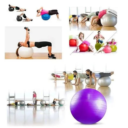 Anti-Burst Exercise Yoga Ball – Fitness Stability Ball for Home Gym, Workout & Balance Training