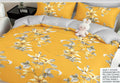 Yellow Floral Cotton Bedsheet Set – 6 Piece