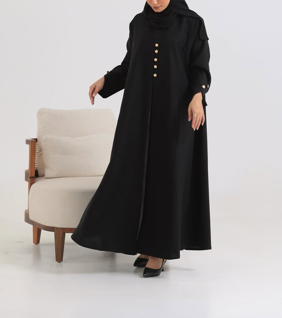 Black Crepe Abaya 010
