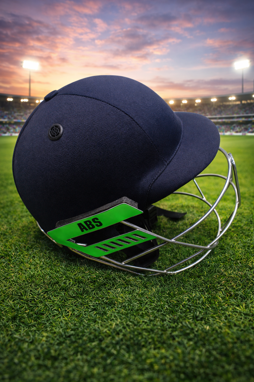 Premium ABS Cricket Batting Helmet – ICC safety standard High-Impact Protection with Steel Face Guard (Navy Blue & Forest Green)