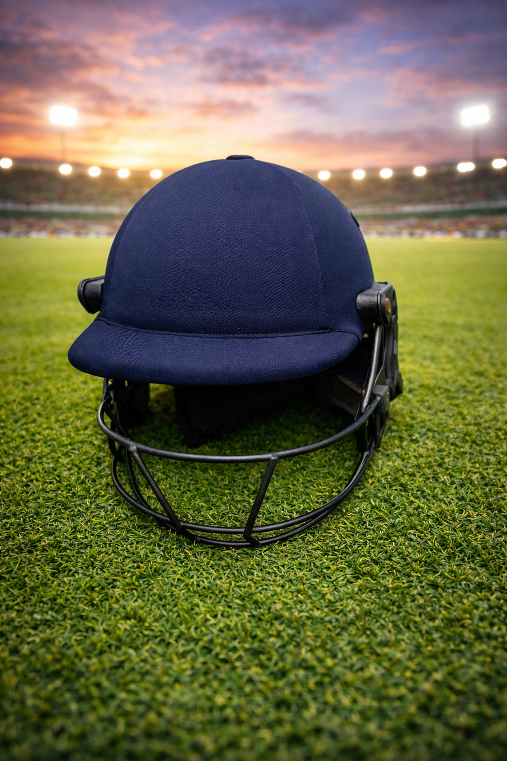 Premium ABS Cricket Batting Helmet – ICC safety standard High-Impact Protection with Steel Face Guard (Navy Blue & Forest Green)