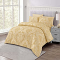 Luxurious Gold Yellow Paisley Jacquard Duvet Cover Set – Royal Bedding