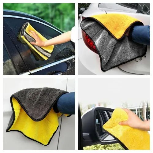 CarCareExpert Super Soft Microfiber Car Drying Towel - Yellow (Scratch-Free & Highly Absorbent)