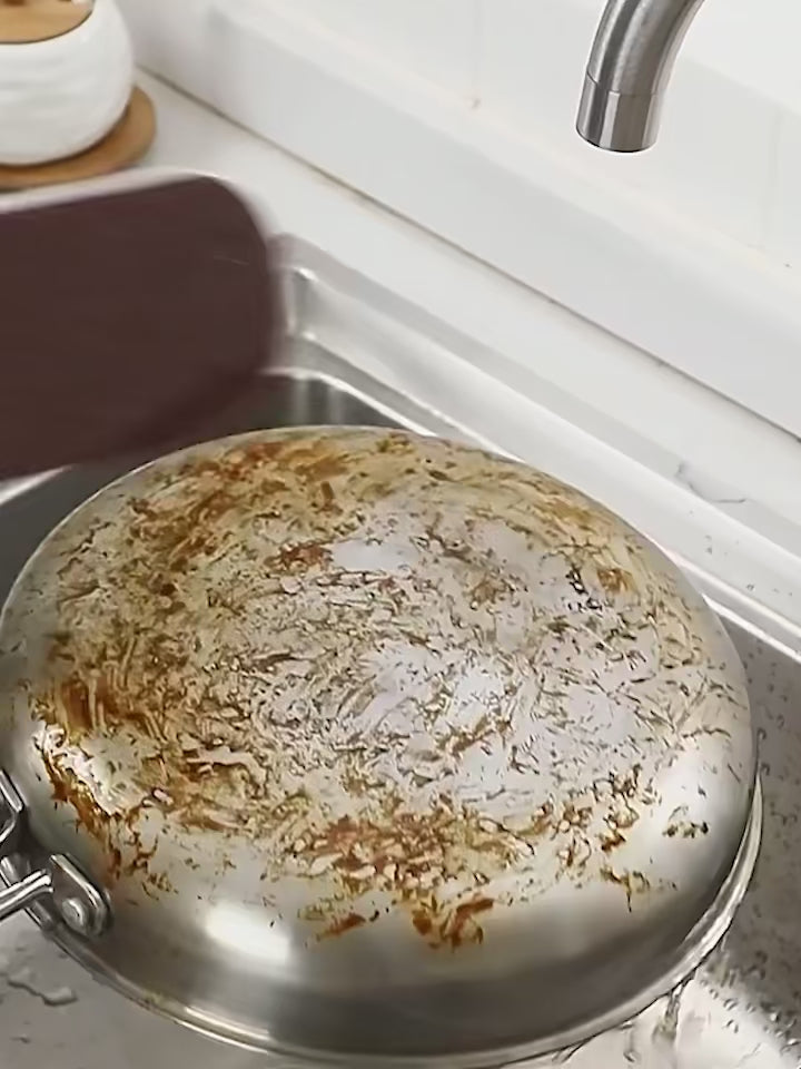 Magic Emery Sponge Brush Wipe Eraser Cleaner Kitchen Bath Rust Strong Decontamination Cleaning Tools With Handle Household Tools