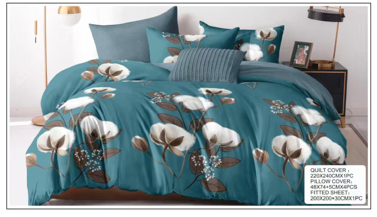 Luxurious Ultra-Soft Premium Bed Sheet Set with Matching Pillow Covers – 6 Piece (DS13)
