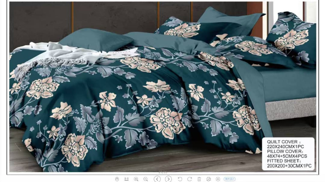 Premium 6-PC King Bedding Ensemble: Ultra-Soft Quilt & Sheet Set (Design 2)