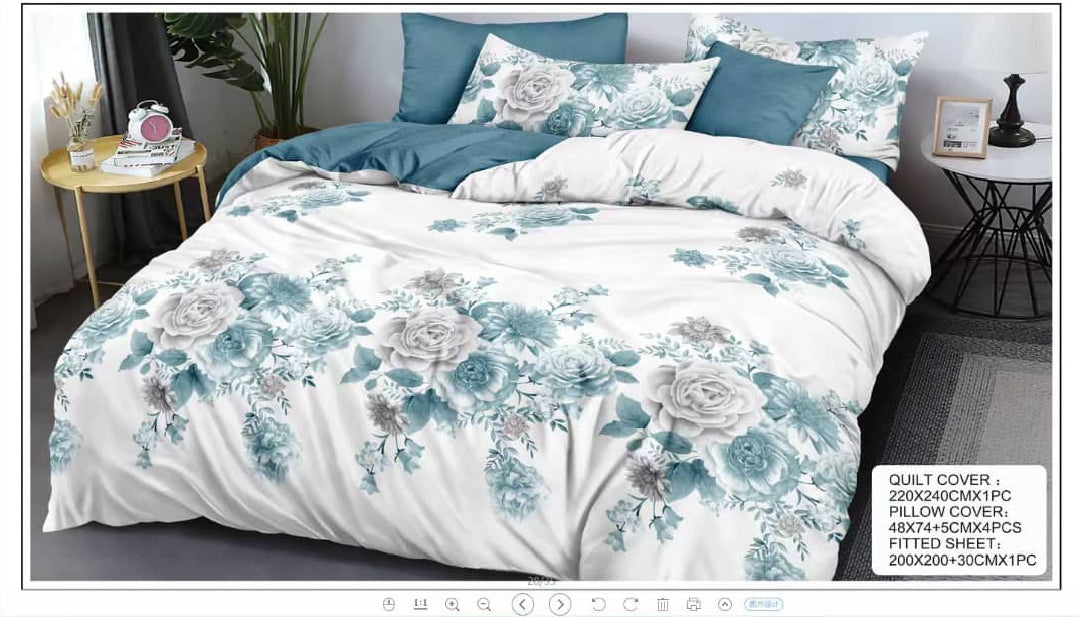 Premium 6-PC King Bedding Ensemble: Ultra-Soft Quilt & Sheet Set (Design 19)