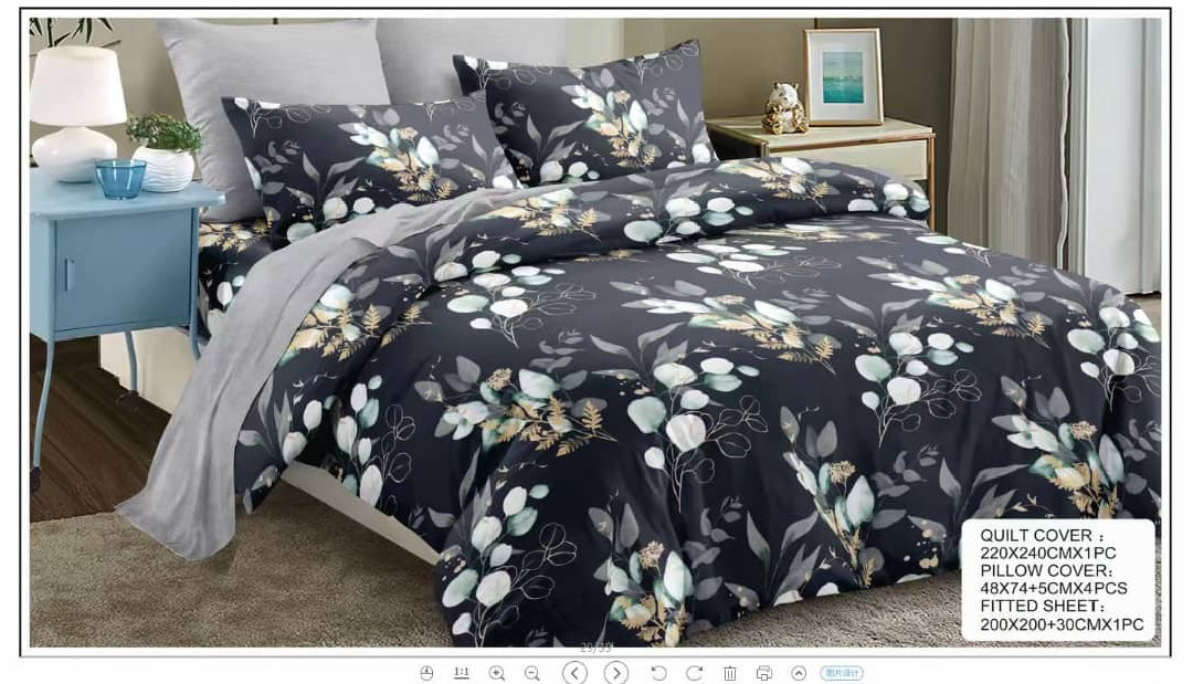 Premium 6-PC King Bedding Ensemble: Ultra-Soft Quilt & Sheet Set (Design 12)