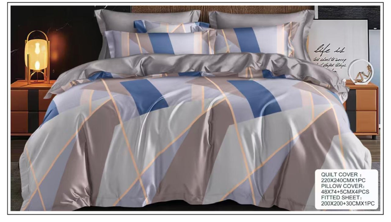 Luxurious Ultra-Soft Premium Bed Sheet Set with Matching Pillow Covers – 6 Piece (DS9)