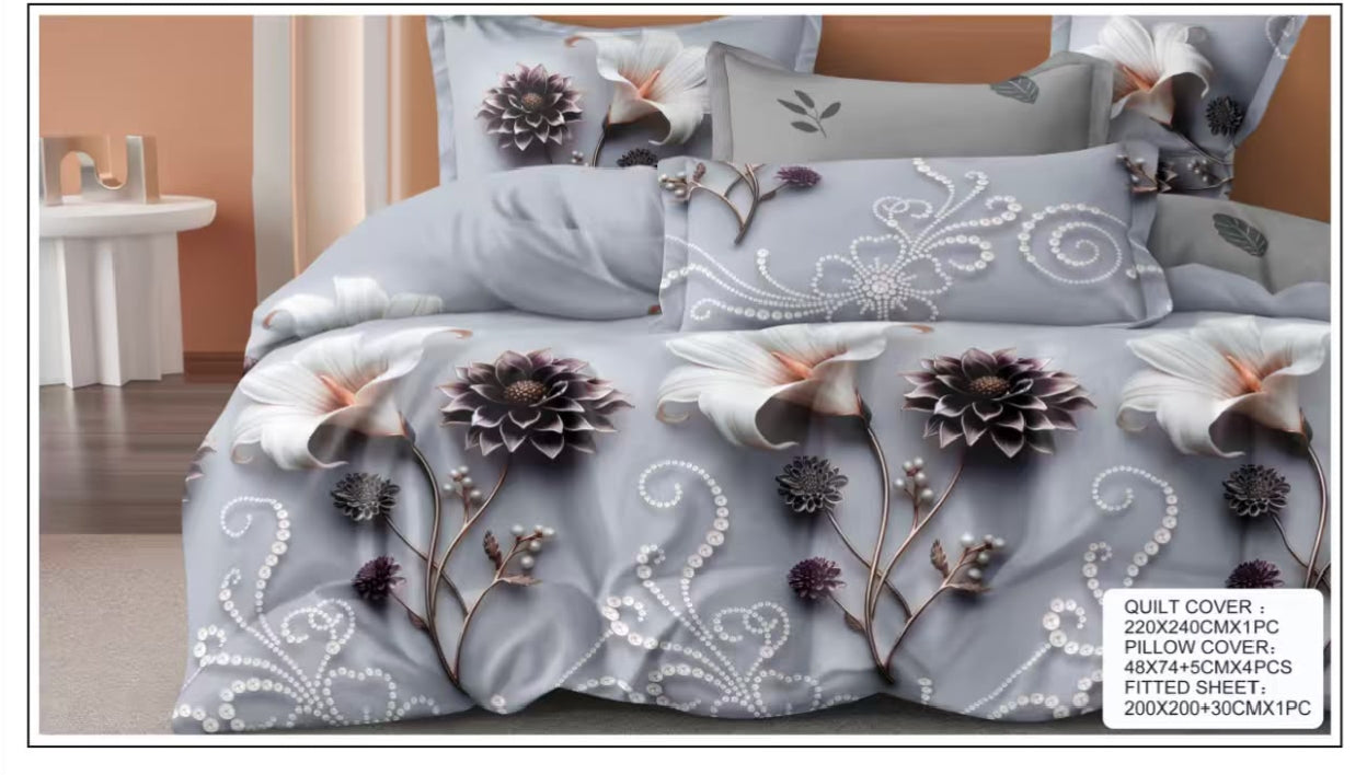 Luxurious Ultra-Soft Premium Bed Sheet Set with Matching Pillow Covers - 6 piece Set (DS25)