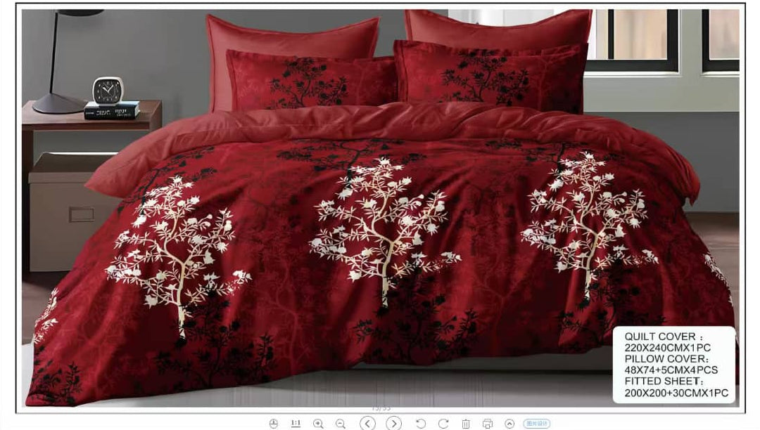 Premium 6-PC King Bedding Ensemble: Ultra-Soft Quilt & Sheet Set (Design 1)