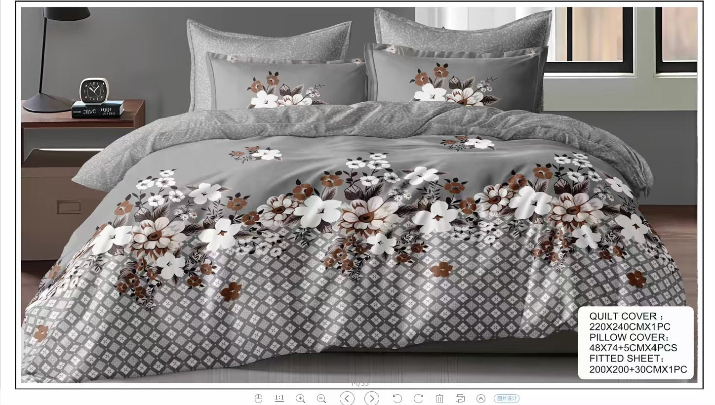 Luxurious Ultra-Soft Premium Bed Sheet Set with Matching Pillow Covers - 6 piece Set (DS22)
