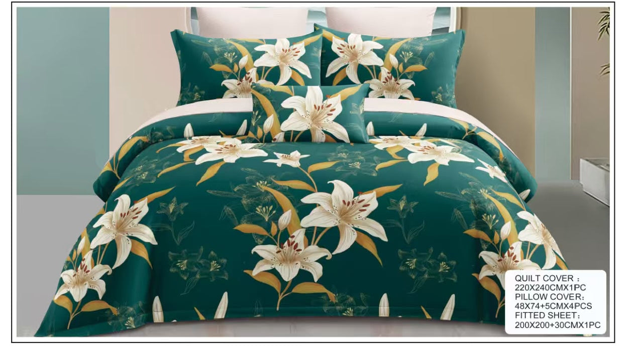 Luxurious Ultra-Soft Premium Bed Sheet Set with Matching Pillow Covers - 6 piece Set (DS23)